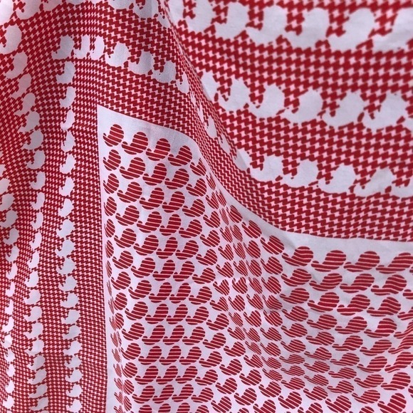 Square Scarf Red and white - Picture 1 of 5